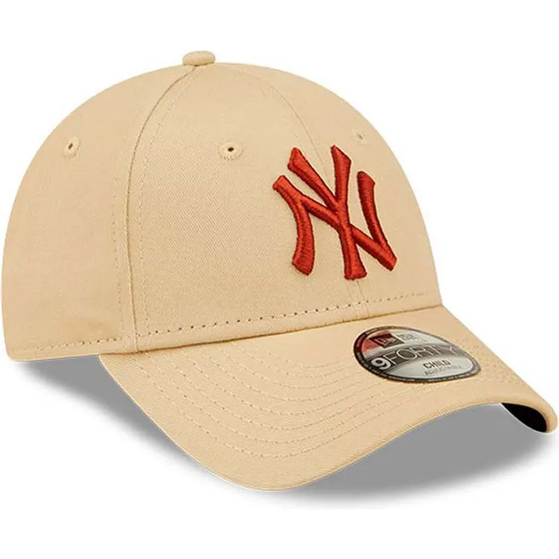 siltovka-zaoblena-bezova-nastavitelny-pre-deti-9forty-league-essential-new-york-yankees-mlb-new-era