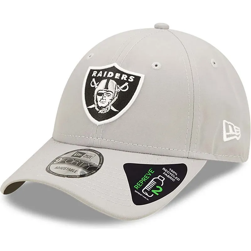 siltovka-zaoblena-siva-nastavitelny-9forty-repreve-las-vegas-raiders-nfl-new-era