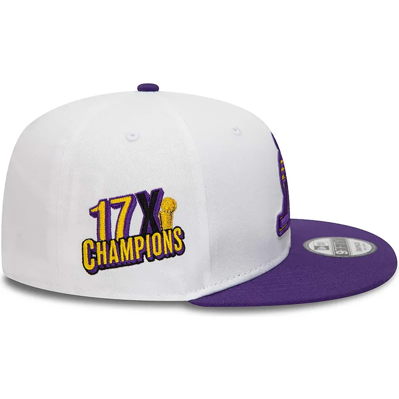 siltovky-rovna-biely-snapback-9fifty-crown-patches-champions-los-angeles-lakers-nba-new-era