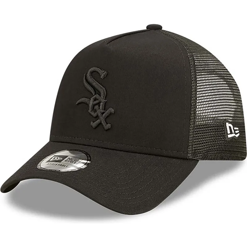 siltovka-zaoblena-cierna-snapback-a-frame-tonal-mesh-chicago-white-sox-mlb-new-era