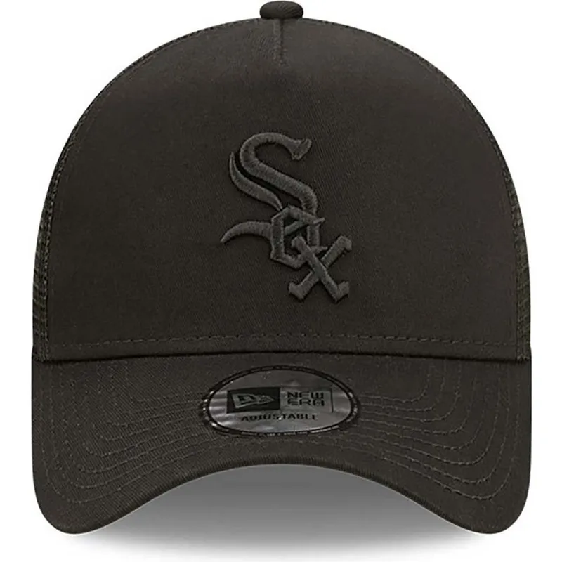 siltovka-zaoblena-cierna-snapback-a-frame-tonal-mesh-chicago-white-sox-mlb-new-era