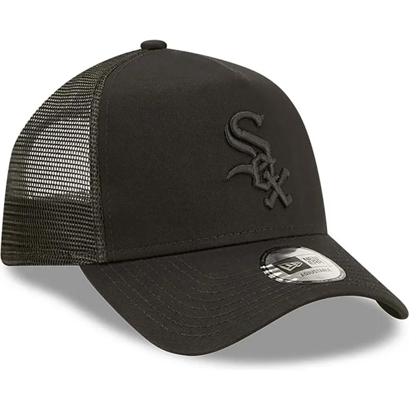 siltovka-zaoblena-cierna-snapback-a-frame-tonal-mesh-chicago-white-sox-mlb-new-era