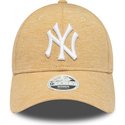 new-era-curved-brim-women-9forty-jersey-new-york-yankees-mlb-beige-adjustable-cap