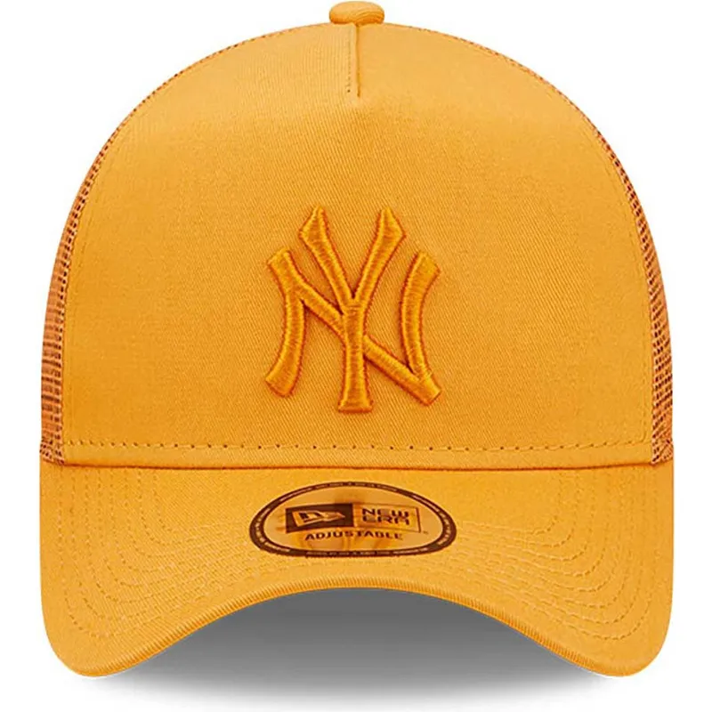 siltovka-zaoblena-oranzova-snapback-a-frame-tonal-mesh-new-york-yankees-mlb-new-era