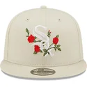 siltovka-rovna-bezova-snapback-9fifty-flower-chicago-white-sox-mlb-new-era
