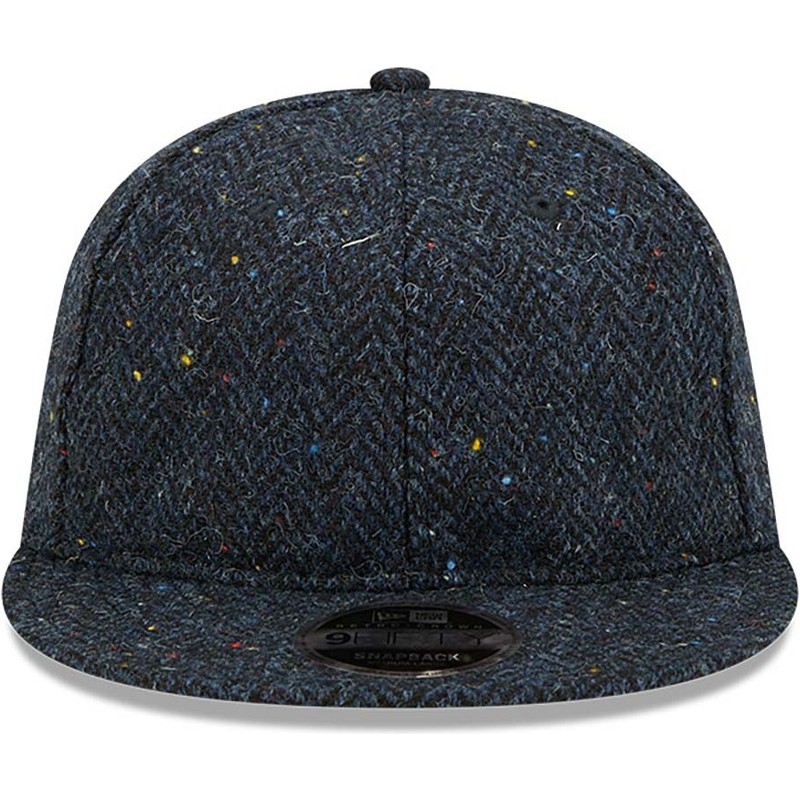 new-era-flat-brim-9fifty-tweed-navy-blue-adjustable-cap