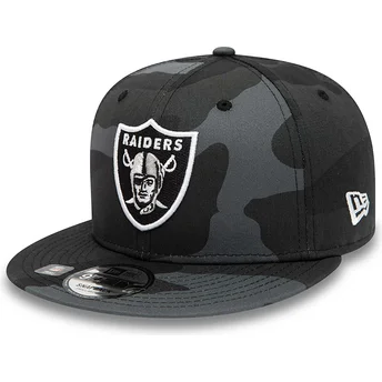 New Era Flat Brim 9FIFTY Team Las Vegas Raiders NFL Camouflage and Black Snapback Cap