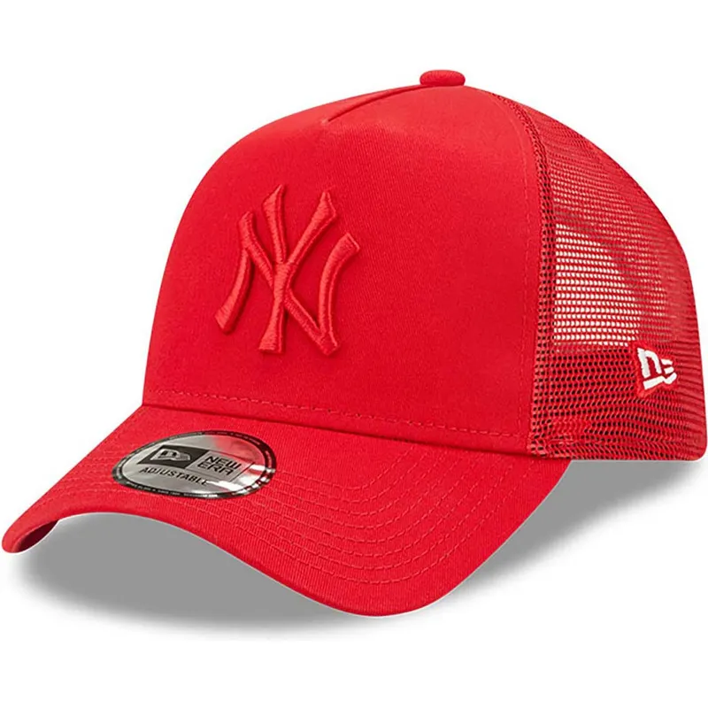 siltovky-zaoblena-kamionista-cervena-snapback-a-frame-tonal-mesh-new-york-yankees-mlb-new-era