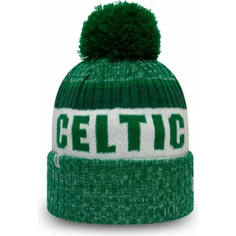 New Era Cuff Jake Celtic Football Club Scottish Premiership Green Beanie with Pompom