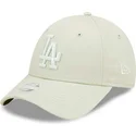 verstellbare-damenkappe-mit-gebogenem-schirm-in-hellgrun-mit-hellgrunem-logo-9forty-league-essential-der-los-angeles-dodgers-mlb