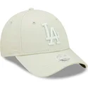 verstellbare-damenkappe-mit-gebogenem-schirm-in-hellgrun-mit-hellgrunem-logo-9forty-league-essential-der-los-angeles-dodgers-mlb