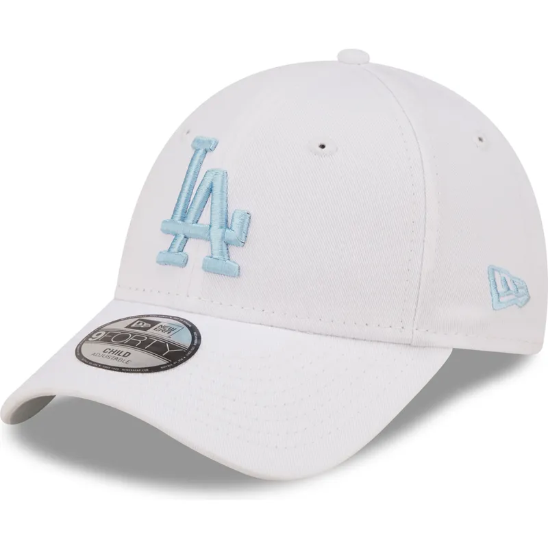 siltovka-zaoblena-biely-nastavitelny-pre-deti-9forty-league-essential-los-angeles-dodgers-mlb-new-era