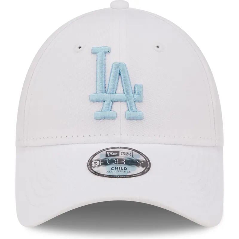 siltovka-zaoblena-biely-nastavitelny-pre-deti-9forty-league-essential-los-angeles-dodgers-mlb-new-era