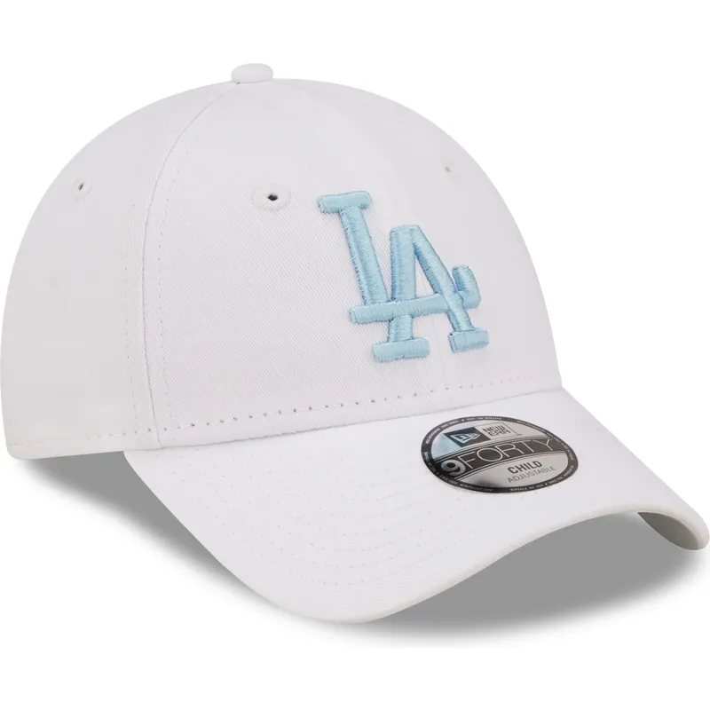 siltovka-zaoblena-biely-nastavitelny-pre-deti-9forty-league-essential-los-angeles-dodgers-mlb-new-era