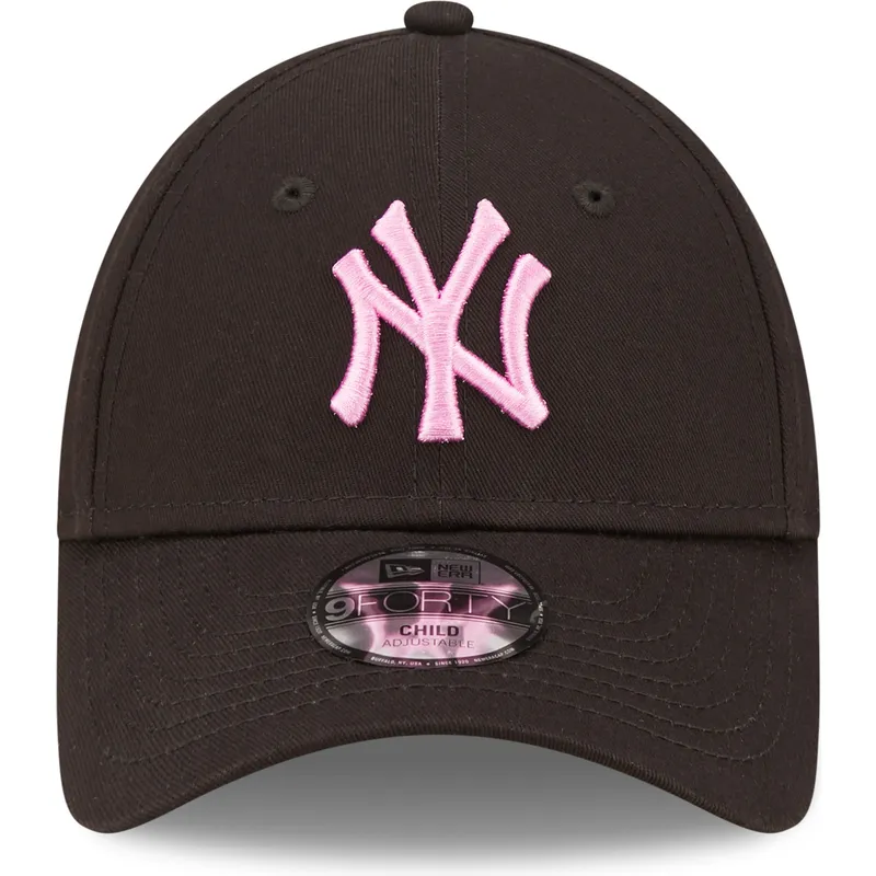siltovka-zaoblena-cierna-nastavitelny-pre-deti-rosa-9forty-league-essential-new-york-yankees-mlb-new-era