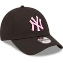 siltovka-zaoblena-cierna-nastavitelny-pre-deti-rosa-9forty-league-essential-new-york-yankees-mlb-new-era