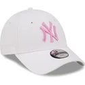siltovka-zaoblena-biely-nastavitelny-pre-deti-rosa-9forty-league-essential-new-york-yankees-mlb-new-era