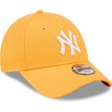 new-era-curved-brim-youth-9forty-league-essential-new-york-yankees-mlb-orange-adjustable-cap