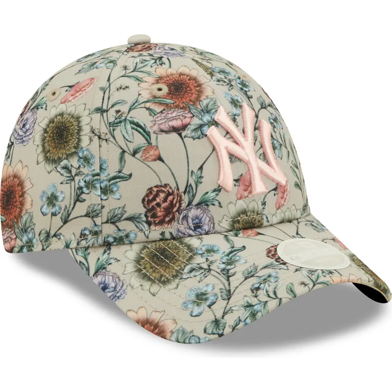 cap-zaoblena-beige-adjustable-strap-9forty-all-over-print-floral-new-york-yankees-mlb-new-era