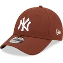 siltovka-zaoblena-hneda-nastavitelny-9forty-linen-new-york-yankees-mlb-new-era