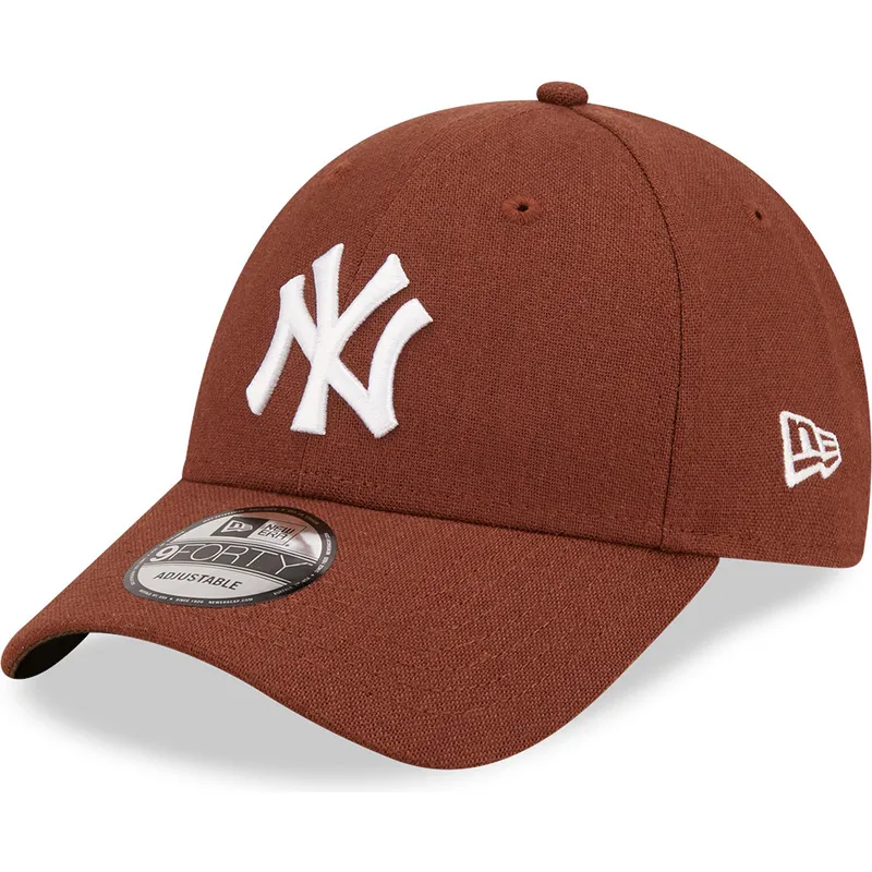 siltovka-zaoblena-hneda-nastavitelny-9forty-linen-new-york-yankees-mlb-new-era