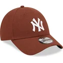 siltovka-zaoblena-hneda-nastavitelny-9forty-linen-new-york-yankees-mlb-new-era