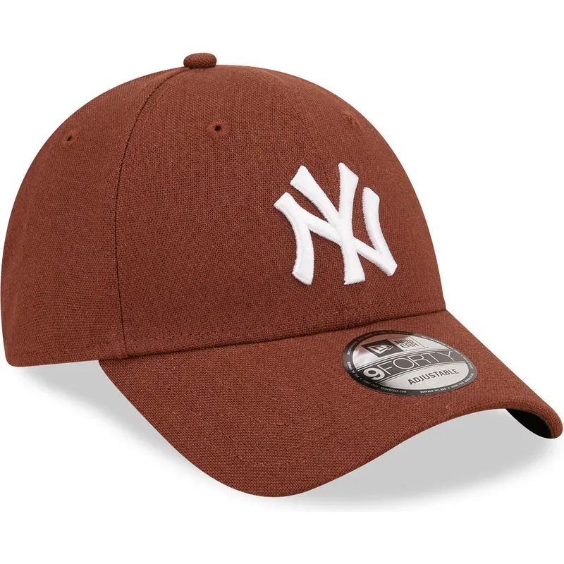 siltovka-zaoblena-hneda-nastavitelny-9forty-linen-new-york-yankees-mlb-new-era