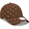 siltovka-zaoblena-hneda-nastavitelny-9forty-monogram-new-york-yankees-mlb-new-era