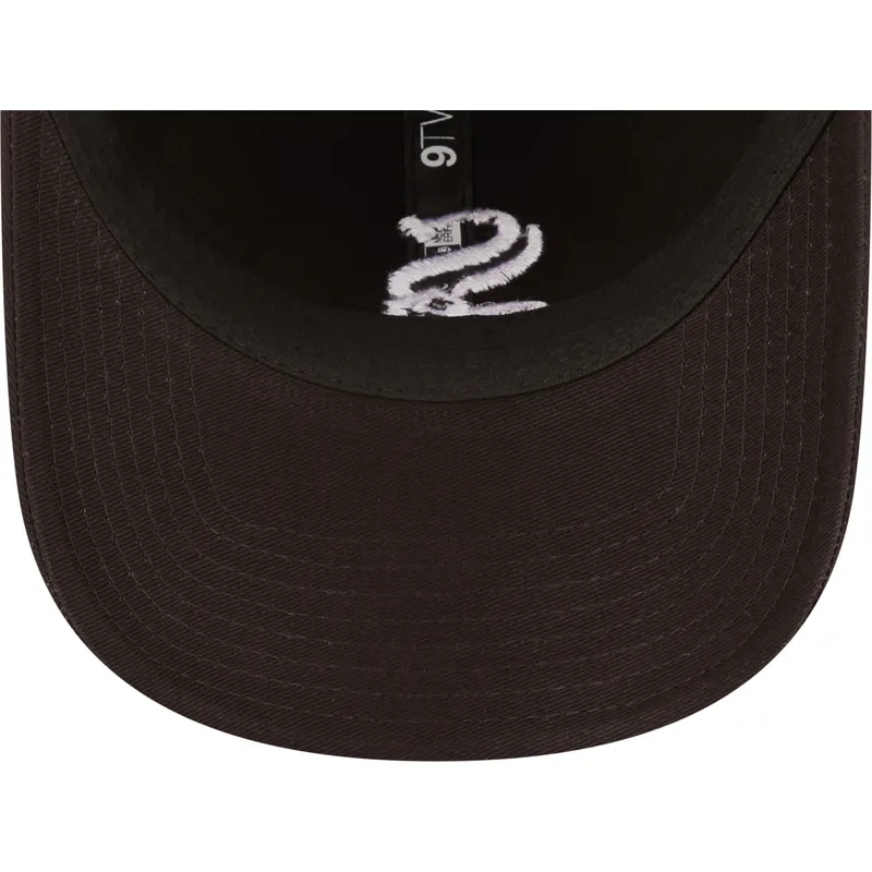 schwarze-verstellbare-curved-cap-9twenty-league-essential-der-chicago-white-sox-mlb-von-new-era