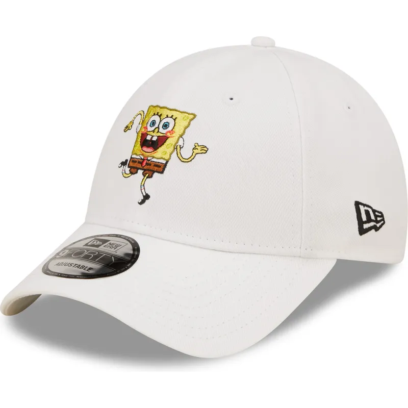 siltovka-zaoblena-biely-nastavitelny-9forty-spongebob-new-era