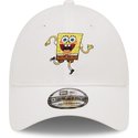 new-era-curved-brim-9forty-spongebob-squarepants-white-adjustable-cap
