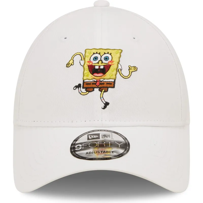 siltovka-zaoblena-biely-nastavitelny-9forty-spongebob-new-era