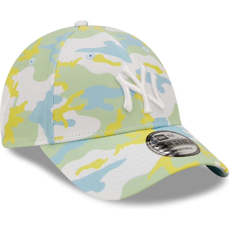 new-era-curved-brim-9forty-all-over-print-seasonal-new-york-yankees-mlb-green-adjustable-cap
