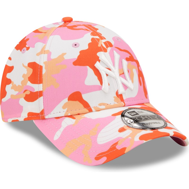 new-era-curved-brim-9forty-all-over-print-seasonal-new-york-yankees-mlb-pink-adjustable-cap