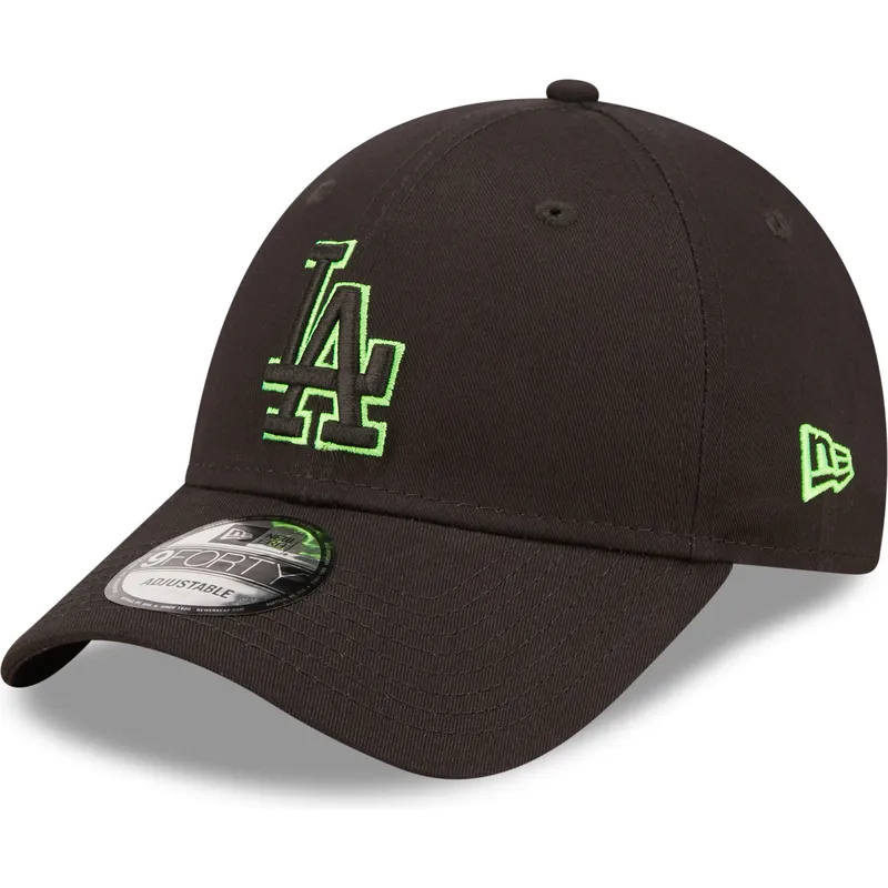 siltovka-zaoblena-cierna-nastavitelny-9forty-neon-outline-los-angeles-dodgers-mlb-new-era