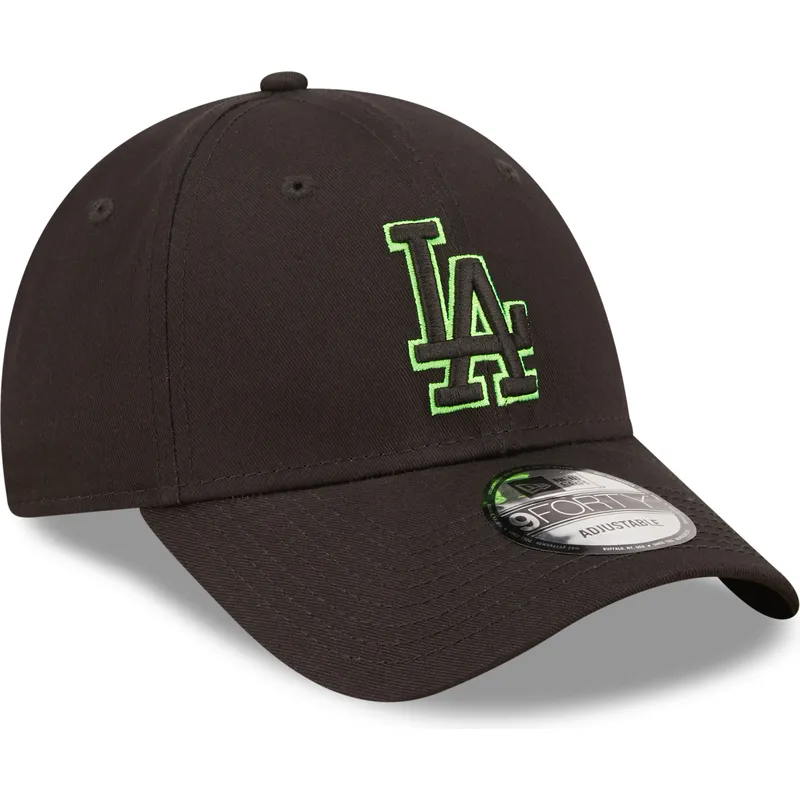 siltovka-zaoblena-cierna-nastavitelny-9forty-neon-outline-los-angeles-dodgers-mlb-new-era