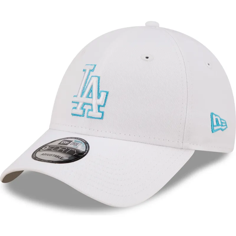 siltovka-zaoblena-biely-nastavitelny-9forty-neon-outline-los-angeles-dodgers-mlb-new-era