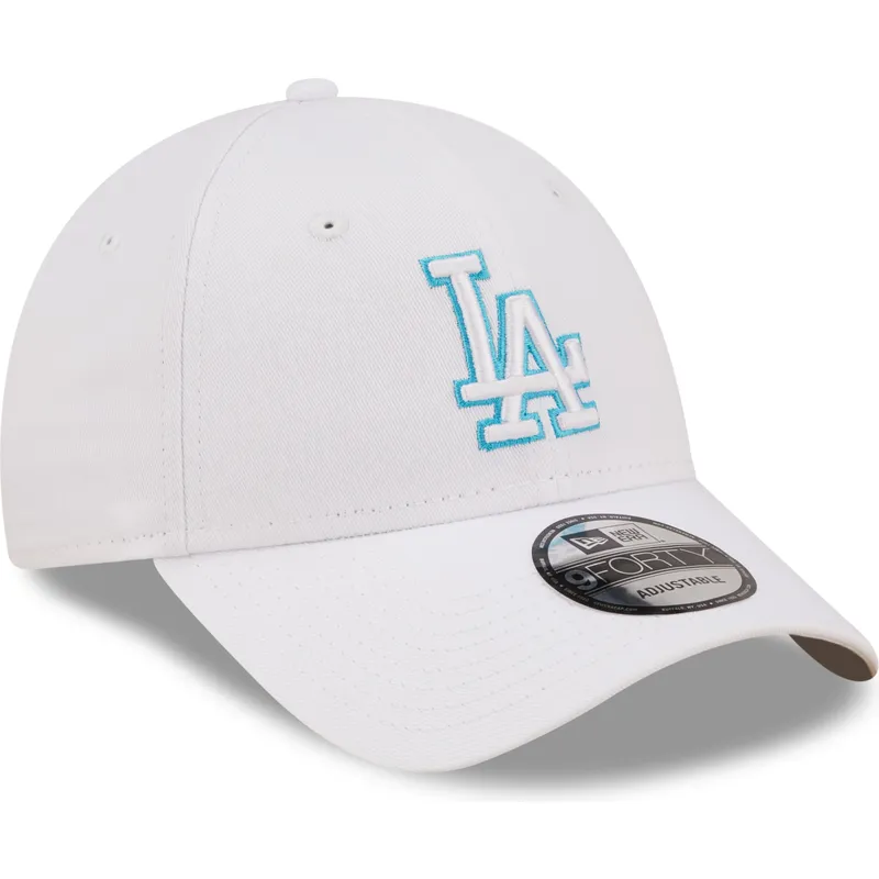 siltovka-zaoblena-biely-nastavitelny-9forty-neon-outline-los-angeles-dodgers-mlb-new-era