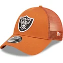 cap-zaoblena-orange-adjustable-strap-a-frame-home-field-las-vegas-raiders-nfl-new-era