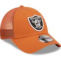 new-era-a-frame-home-field-las-vegas-raiders-nfl-orange-adjustable-trucker-hat