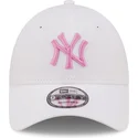 siltovka-zaoblena-biely-nastavitelny-rosa-9forty-league-essential-new-york-yankees-mlb-new-era