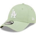 new-era-curved-brim-9forty-league-essential-los-angeles-dodgers-mlb-light-green-adjustable-cap