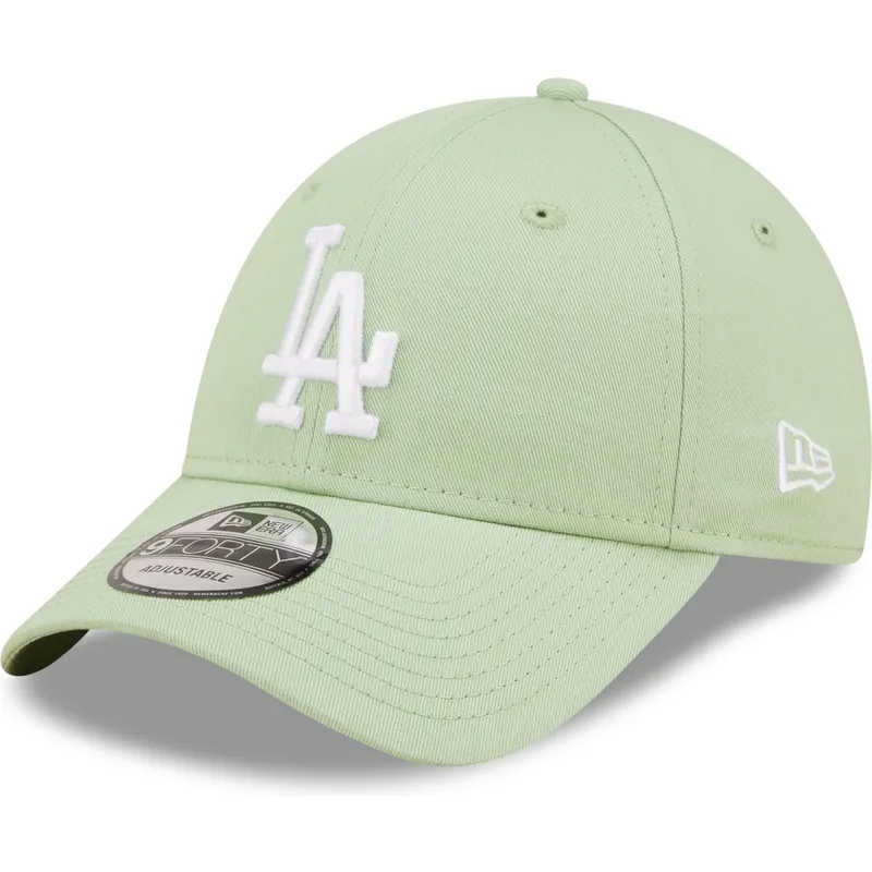 siltovka-zaoblena-zelena-nastavitelny-9forty-league-essential-los-angeles-dodgers-mlb-new-era