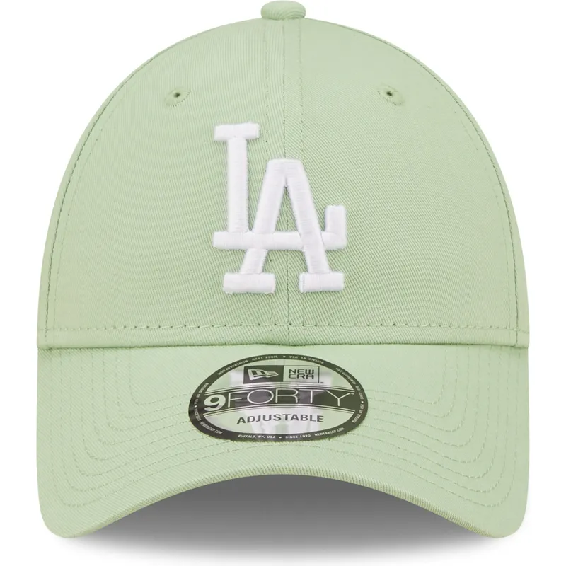 siltovka-zaoblena-zelena-nastavitelny-9forty-league-essential-los-angeles-dodgers-mlb-new-era