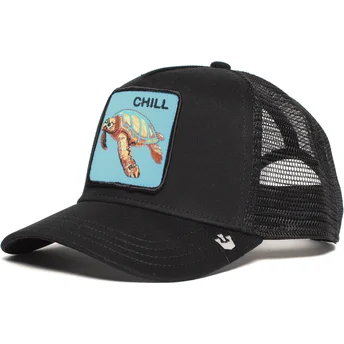 schwarze-trucker-kappe-schildkrote-chill-the-farm-von-goorin-bros