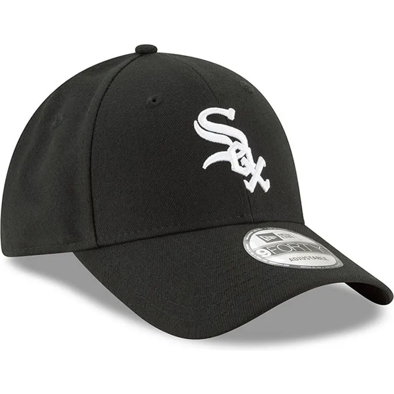 schwarze-verstellbare-gebogene-kappe-9forty-the-league-der-chicago-white-sox-mlb-von-new-era