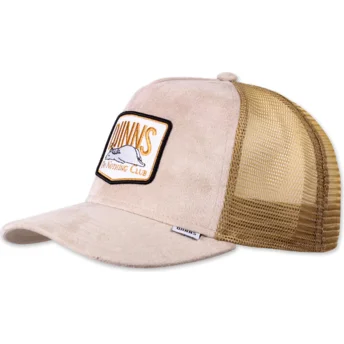 Gorra trucker beige Do Nothing Club HFT DNC 3.0 Hairy Suede de Djinns