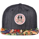siltovka-rovna-cierna-snapback-frida-kahlo-linen-rev-djinns