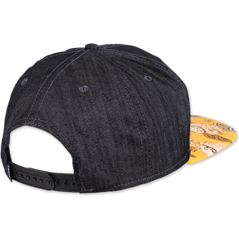 siltovka-rovna-cierna-snapback-lucky-cat-linen-rev-djinns