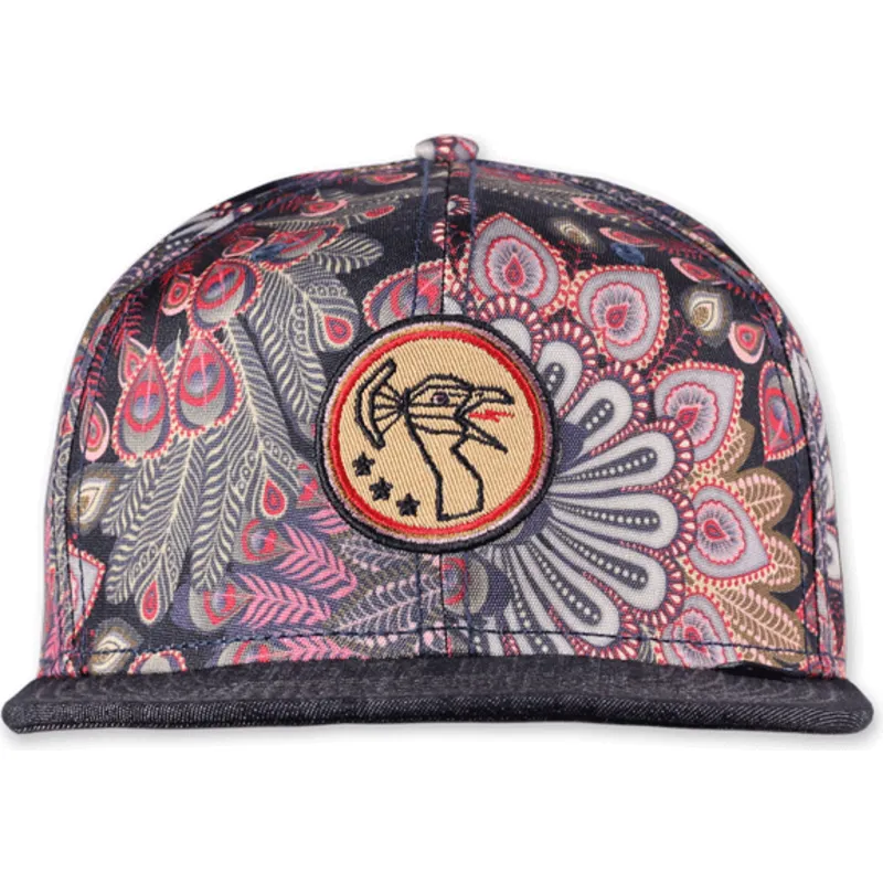 siltovka-rovna-cierna-snapback-peacock-linen-djinns